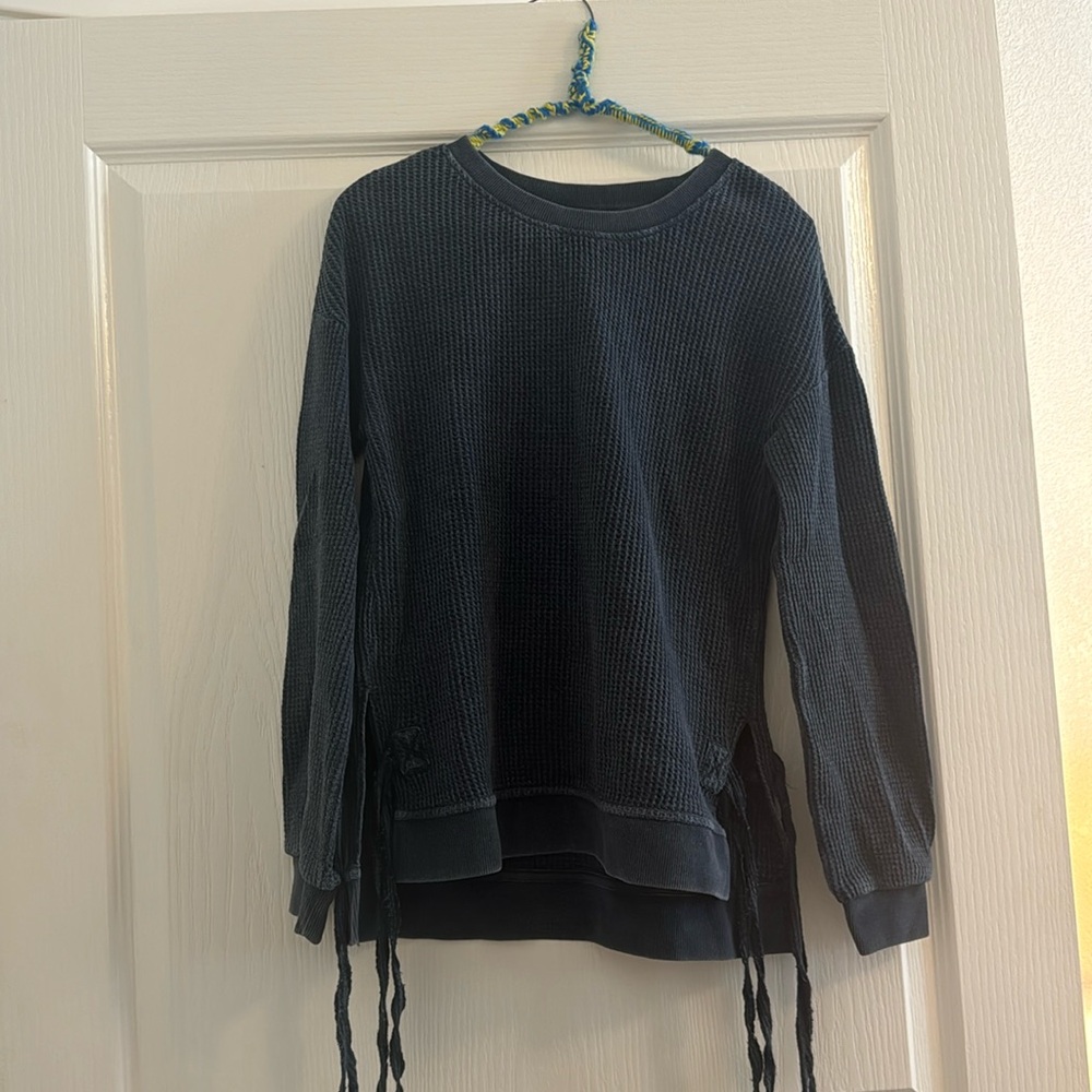 Saturday Sunday waffleknit top